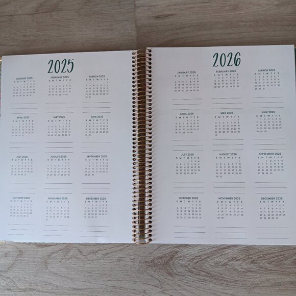 Bloom Planners 2025-2026 Floral Spiral Hard Cover Motivational Monthly Weekly - Picture 5 of 15